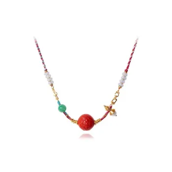Atsuyama Southern Red Agate Necklaces Unisex