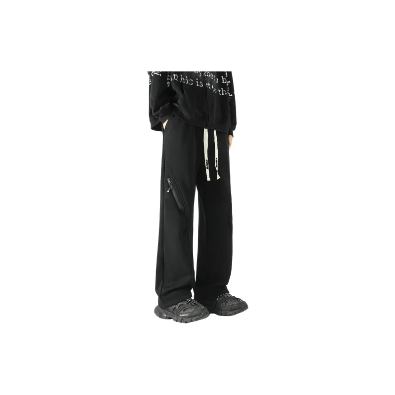 PAEFA Casual Pants Fleece Lined Thin Optional Unisex-9