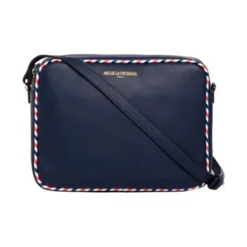 INES DE LA FRESSANGE Calfskin Shoulder Bag Women's Blue