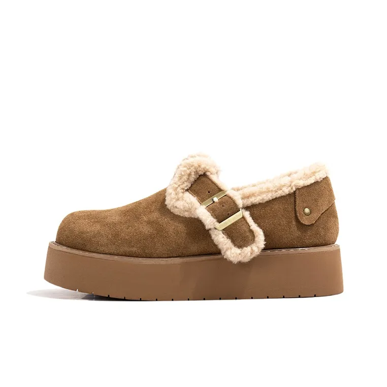 Old Meow Casual Single Shoes 4cm Women's Chestnut-3
