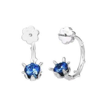 GITHA Zircon Floral Hoop Earrings Unisex