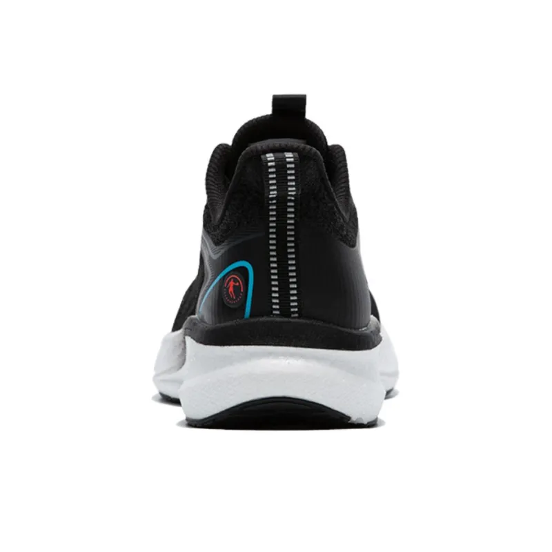 QIAODAN Light Speed 4.0PLUS Cushioned Slip Resistant Low Top Casual Running Shoes Men's Black White Blue-3
