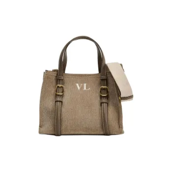 ZARA Polyester Tote Bag, Shopping Bag, Shoulder Bag, Crossbody Bag, Handbag Mini Women's Beige