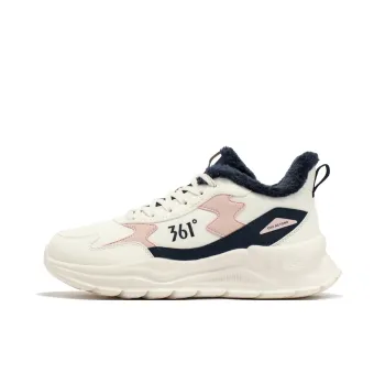 361° Anti Slip And Wear Resistant Water Resistant High Top Casual Running Shoes Women's White Pink