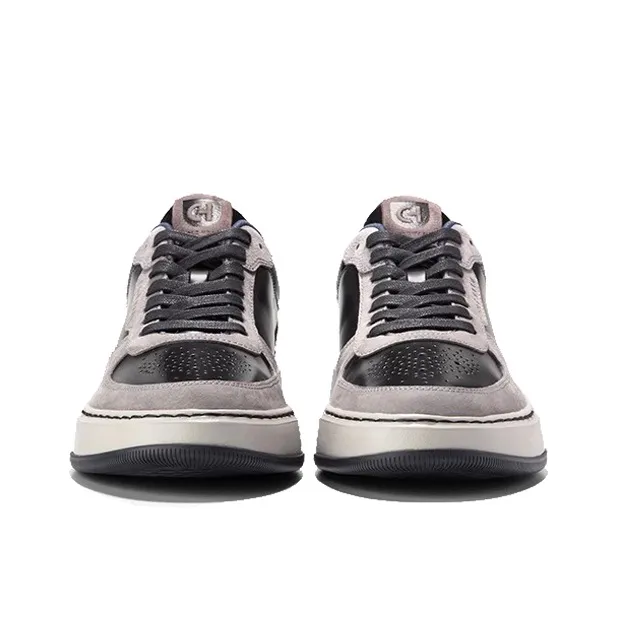 COLE HAAN Abrasion Resistant Lightweight Slip Resistant Low Top Skateboard Shoes Men's Gray Black Gift Box Style-3