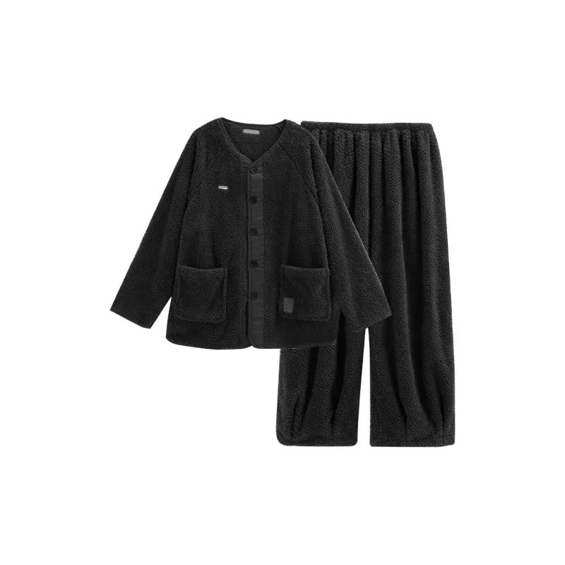 Same Language Pajama Set Men's Wandering Black-0