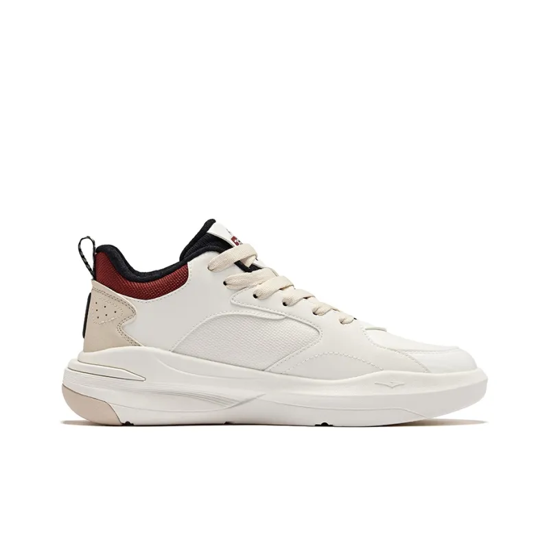 Erke Dominance 2 Wear Resistant Slip Resistant High Top Casual Shoes Men's White Red Black-1