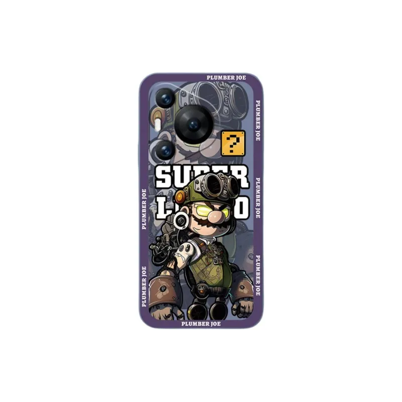 Cuttlefish Grid TPU Material Cute Cartoon Phone Case Compatibility Huawei Pura70/60/50/40/30/Pro-5