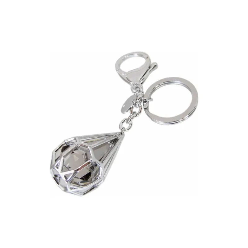 Swarovski Crystal Keychains Unisex Silver-1