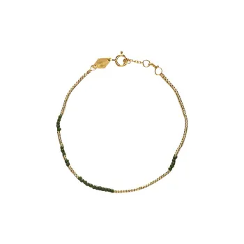 ANNI LU Glass Beads Bracelets Women's Green
