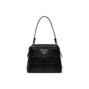 PRADA Spectrum Leather Handbag Shoulder Bag Crossbody Bag Small Size Women's Black