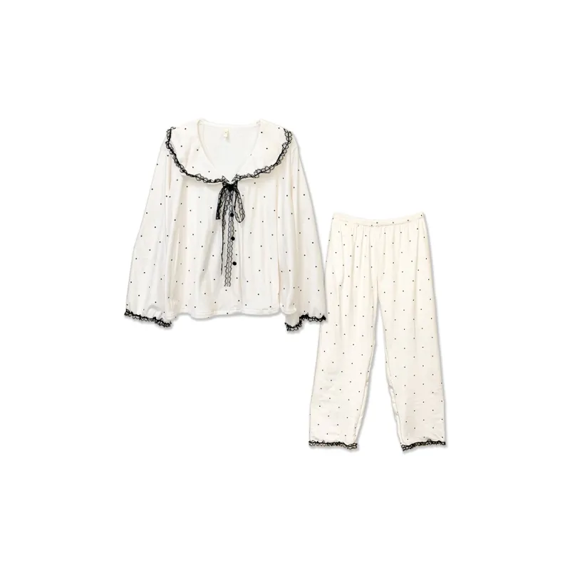 Slimma Pajama Set Women's White-0