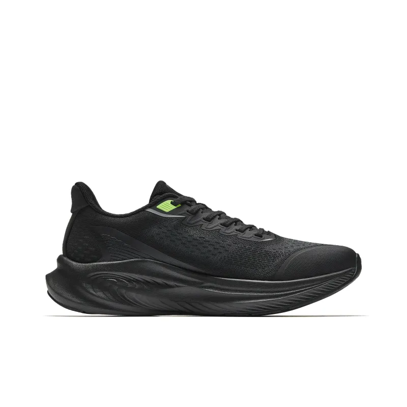 Anta Cushioned Anti-Slip And Wear-Resistant Lightweight Low-Top Casual Running Shoes Men's Black Green-1