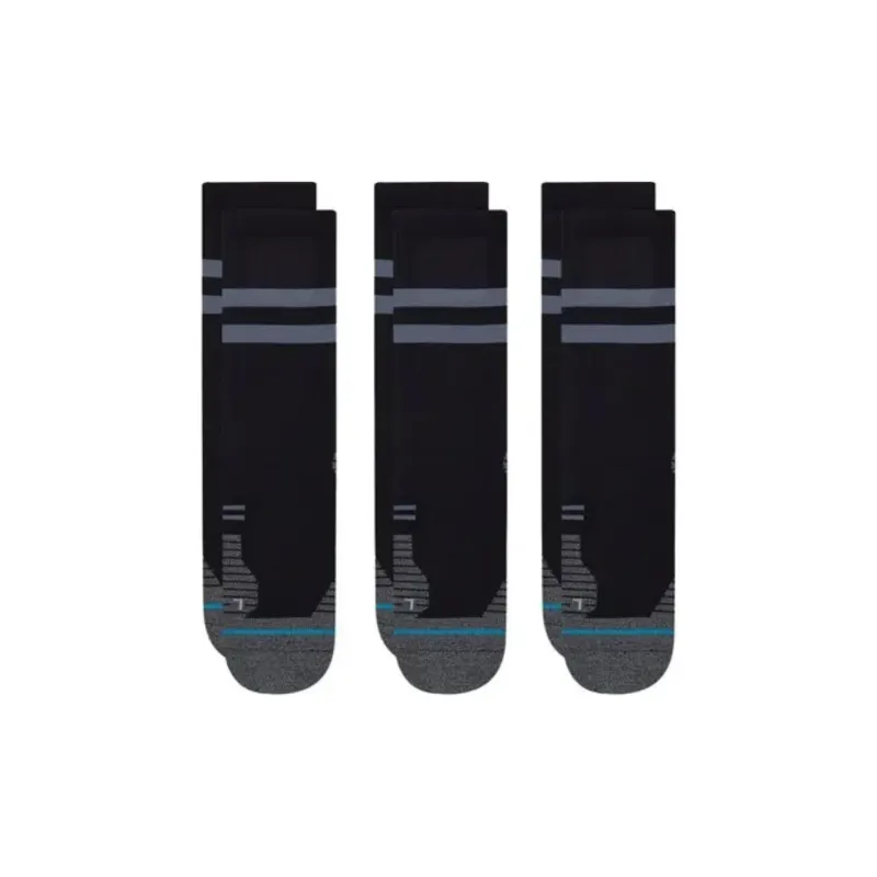 Stance Mid Calf Socks Unisex 3 Pack Black-0