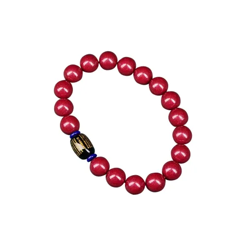 Cuiya Golden Building Reconstructed Cinnabar Jade Bracelets Unisex
