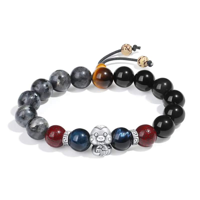 PUTUOSHANWENCHUANG Agate Bracelets Unisex-0