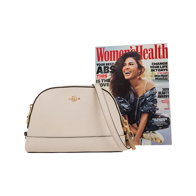 COACH Dome Cow Leather Dome Bag Shoulder Bag Small Size Women's White-4