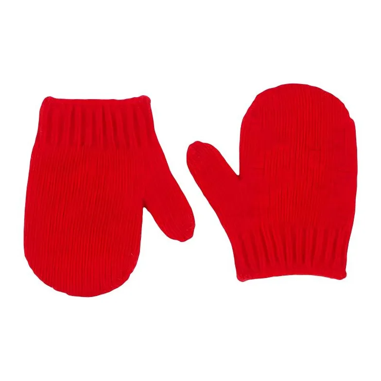 GUCCI Wool Knit Gloves Kids' Red-1