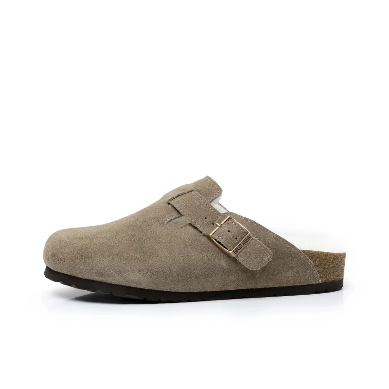 EBLIS HUNGI Cork Sole Slip-Resistant Abrasion-Resistant Wrap-toe Slippers Unisex-25