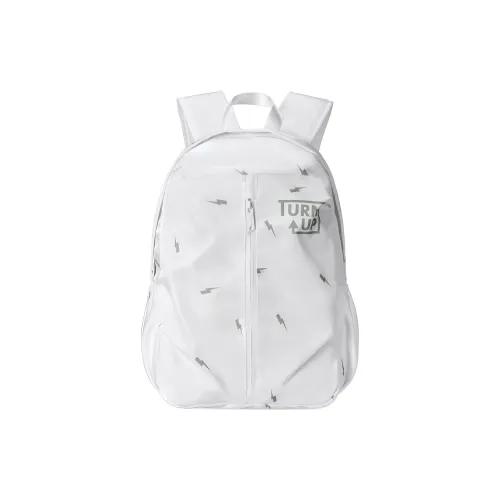 TURN UP Polyester Backpack Laptop Bag Regular Unisex White
