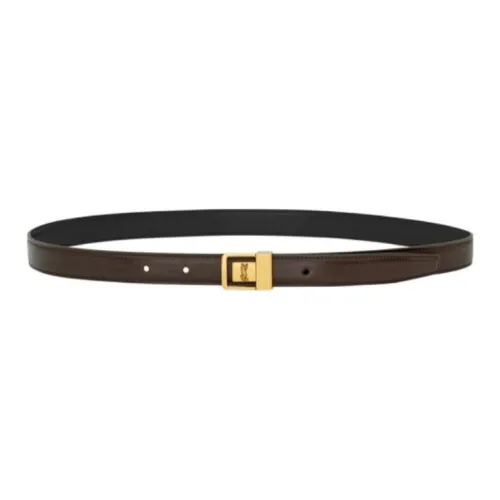 SAINT LAURENT - Leather Belts Women's Brown Width: 2CM