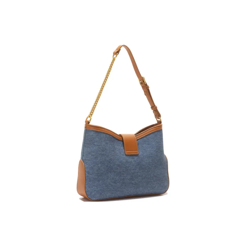 OCTSUI PVC Shoulder Bag Shoulder Bag Women's Ecru/Milk Tea Beige/Black/Denim/Brown White-12
