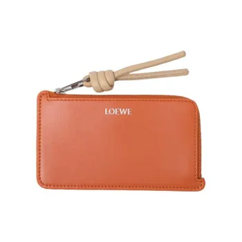 LOEWE Calfskin Coin Purses Card Holders Women's Brown