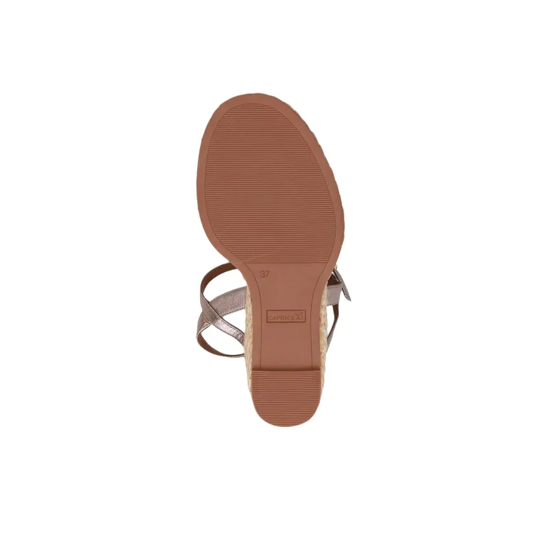 CAPRICE Breanna Strap Sandals 7.5cm Women's Gold-6
