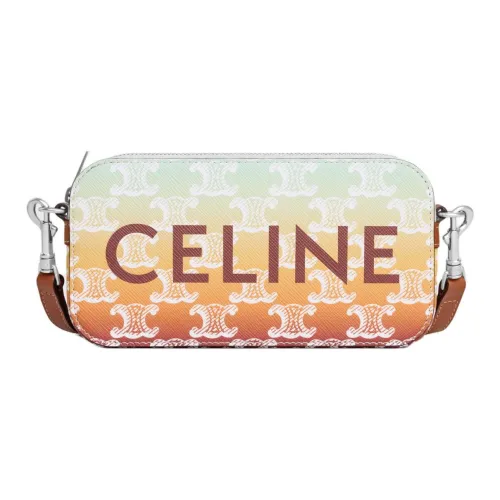 CELINE Leather Shoulder Bag, Crossbody Bag Men's Multicolor