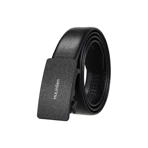 Mulinsen Pu+Alloy Leather Belts Men's 3.5cm
