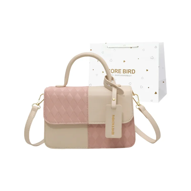CORE BIRD PU Crossbody Bag Women's Silver/Brown/Black-9