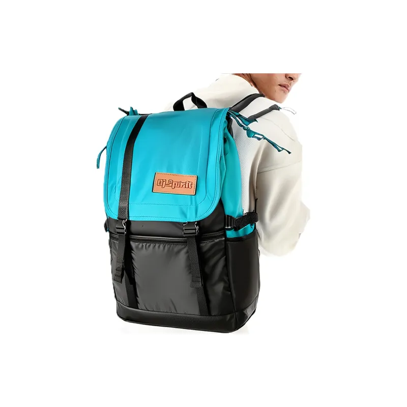 DJ.SPIRIT Nylon Backpack Regular Men's Black Blue-3