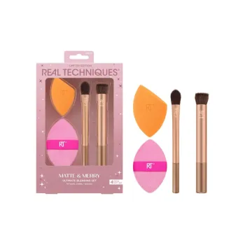 Real Techniques Powder Puff Blush Brush Box Makeup Set Four-Piece Set