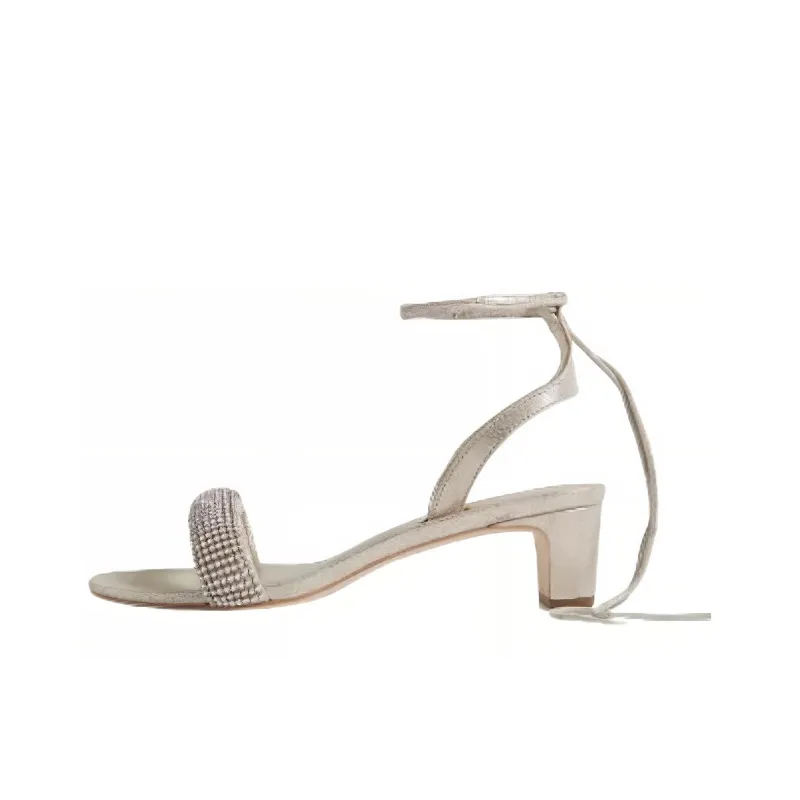 Loeffler Randall Strap Sandals Women's Silver-0