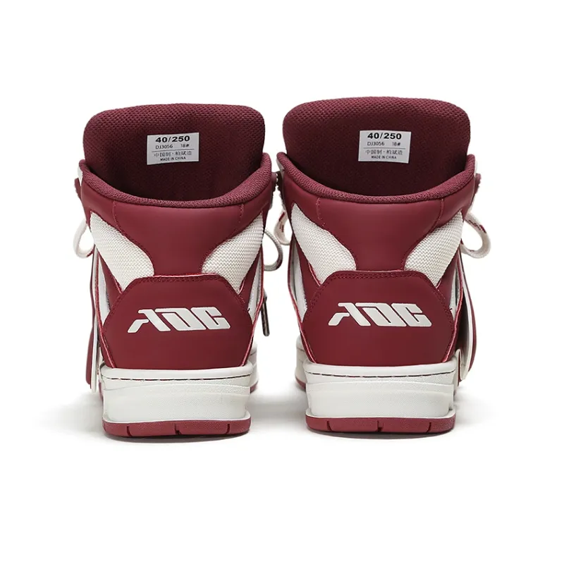 ADCDAVINCI Time Wheel Series Height Increasing Slip Resistant High Top Skateboard Shoes Unisex Red-5
