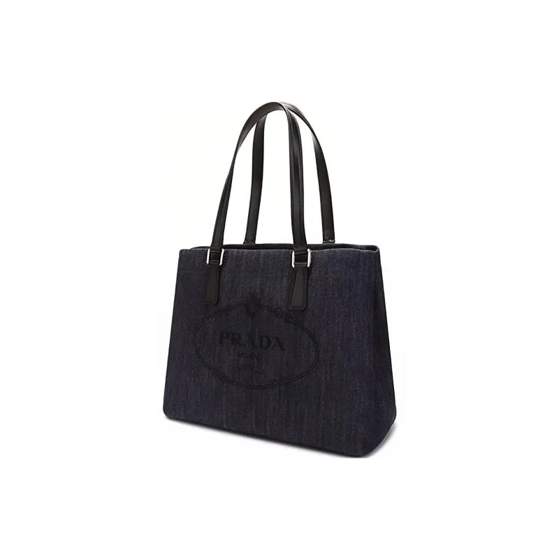 PRADA Fabric One Shoulder Handbags Women's Denim Blue-1