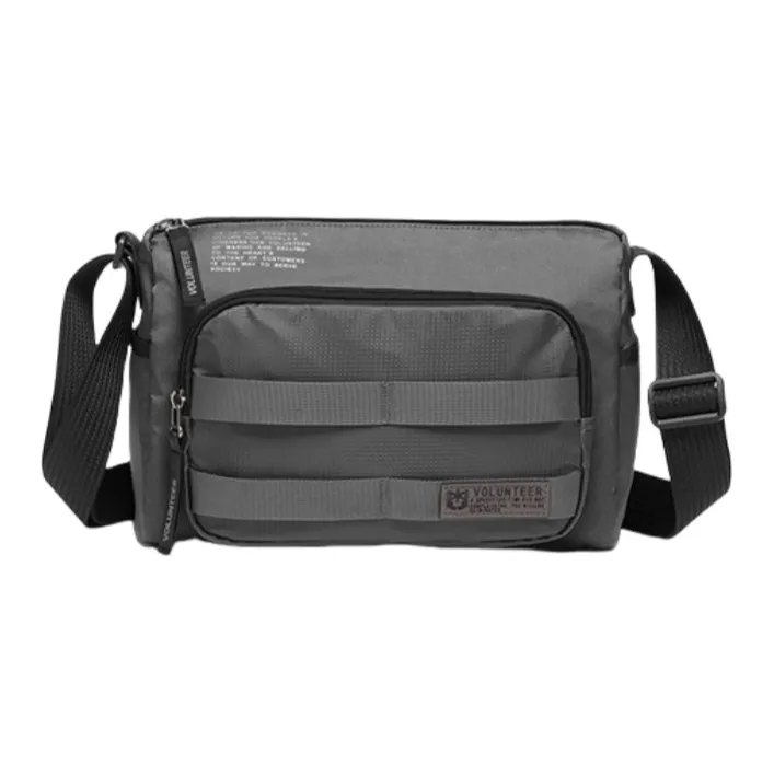 Volunteer Nylon Fabric Crossbody Bag Unisex Multicolor-9