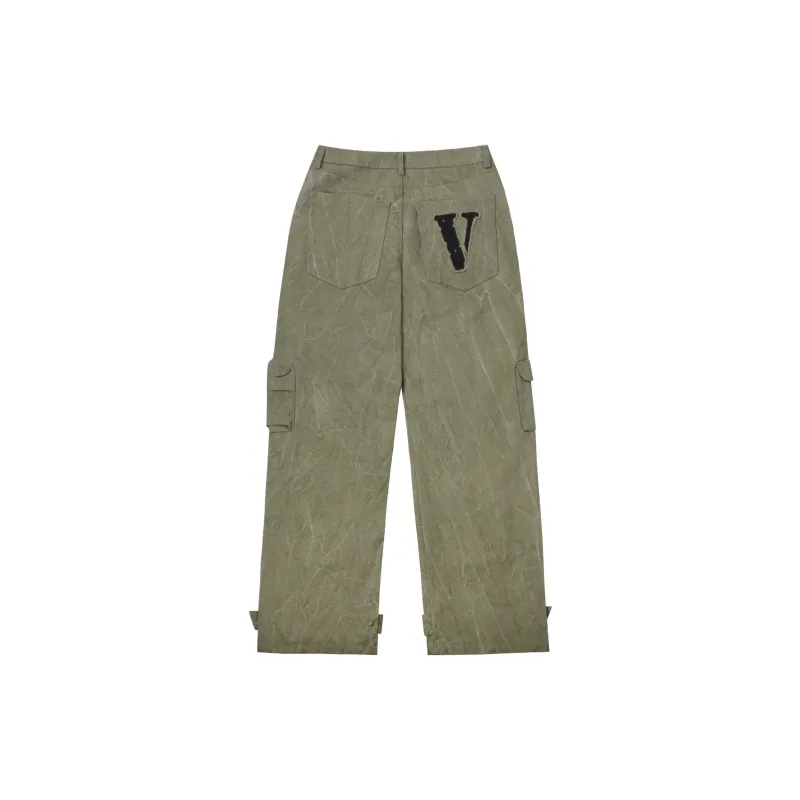 VLONE Gothic Letter Collection Large Logo Collection Cargo Pants Unisex-1