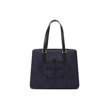 PRADA Fabric One Shoulder Handbags Women's Denim Blue