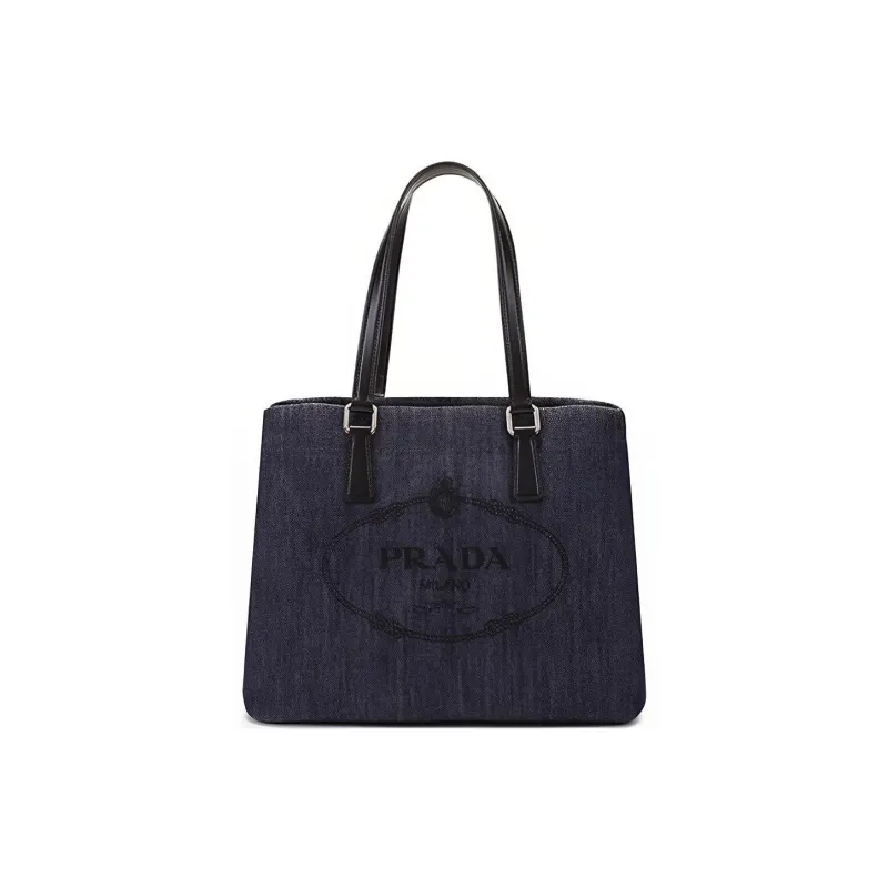 PRADA Fabric One Shoulder Handbags Women's Denim Blue-0