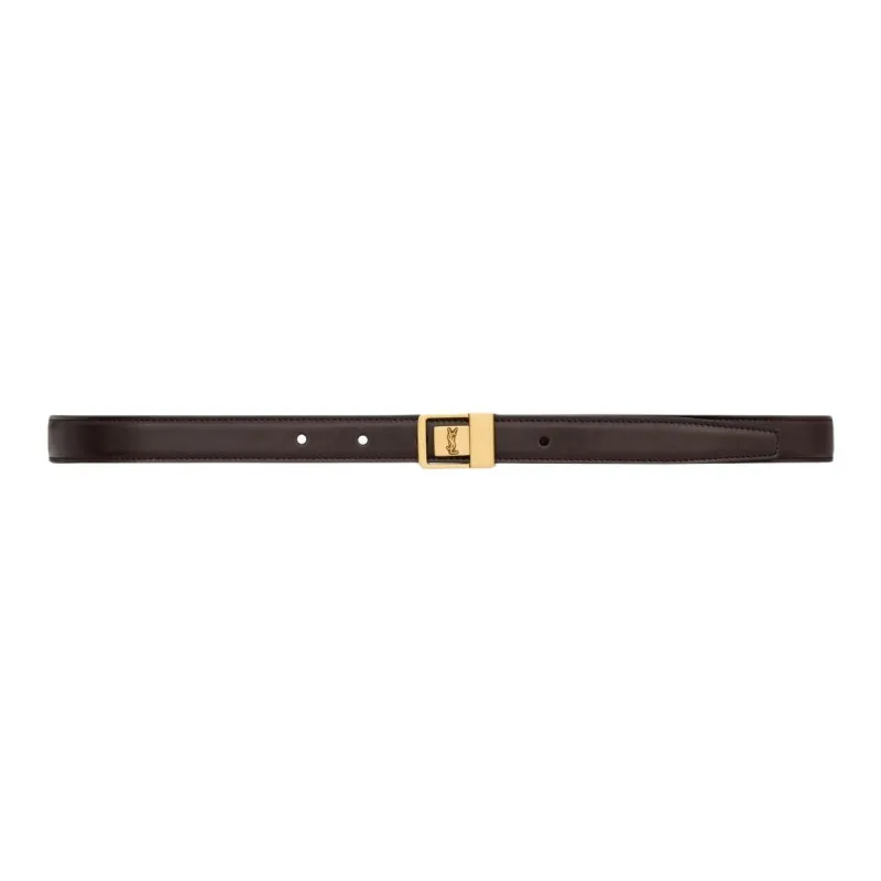 SAINT LAURENT   Leather Belts Women's Brown Width  2CM-1