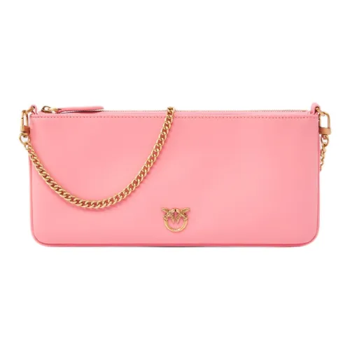 PINKO Cow Leather One Shoulder Clutch Women's Light Pink