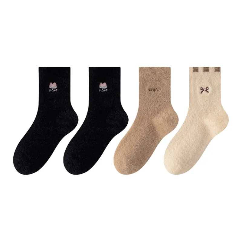 MIIOW Trend Party Series Mid Calf Socks Women's 4 Pack-11