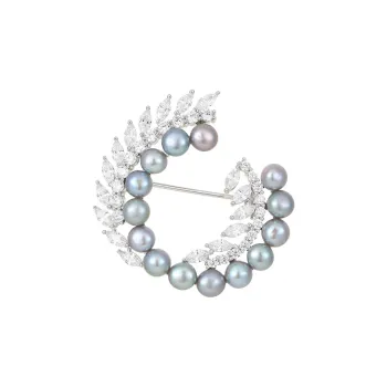VIOLET S925 Silver Brooches Women's