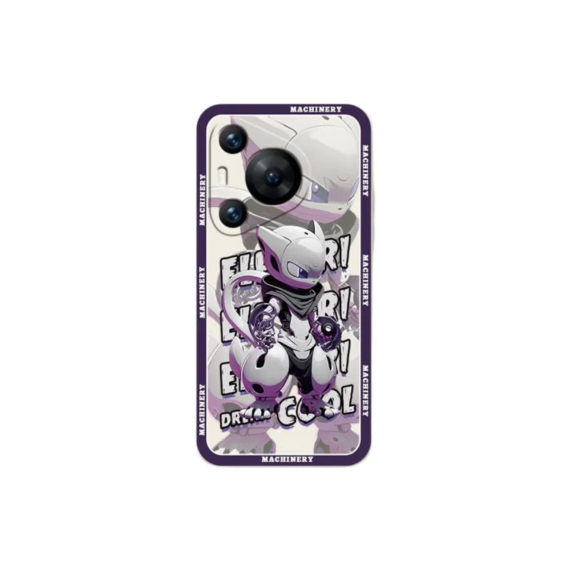 Cuttlefish Grid TPU Material Cute Cartoon Phone Case Compatibility Huawei Pura70/60/50/40/30/Pro-9