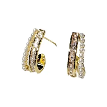 Yiru Copper Alloy Hoop Earrings Jewelry Accessories Women's