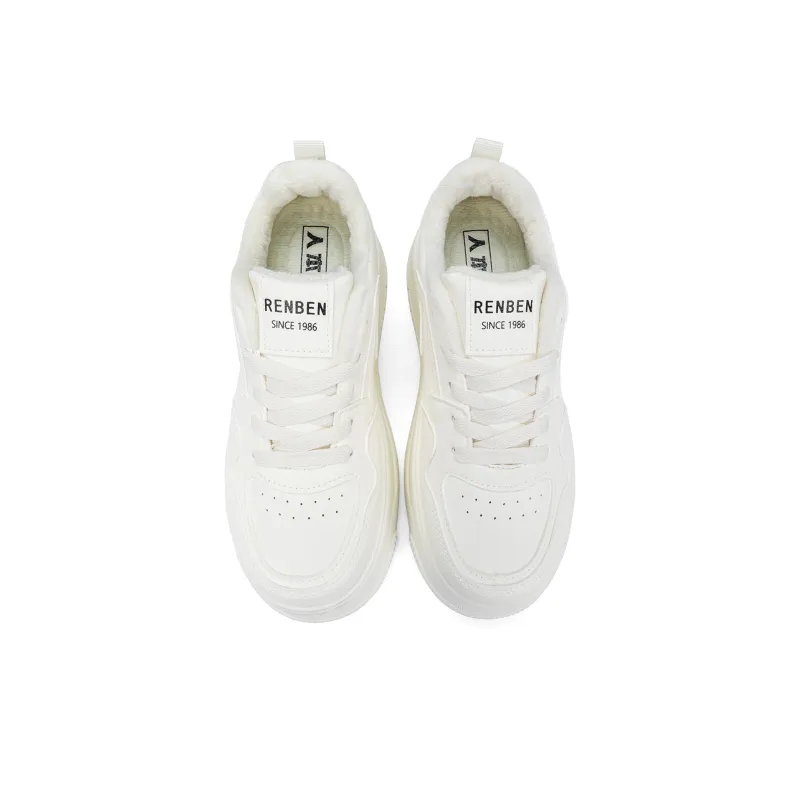 RENBEN Warm Height Increasing Low Top Skateboard Shoes Women's-3