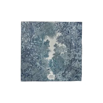 HERMES Cashmere Silk Shawls Unisex Blue
