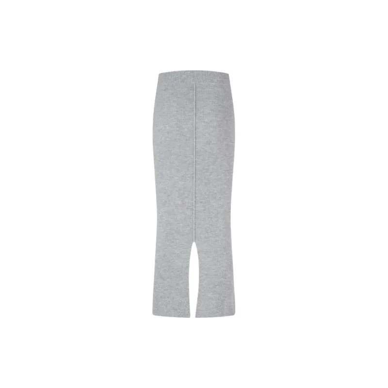 CALVIN KLEIN Knit Long Skirt Women's Pearl Gray-1