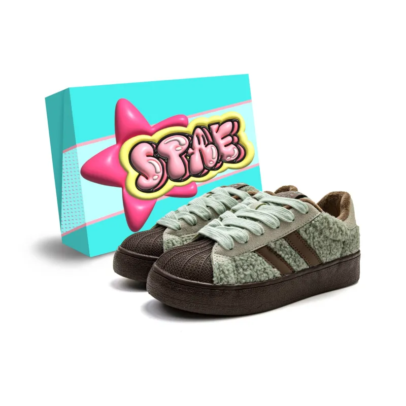STAE Warm Anti-Slip And Wear-Resistant Low-Top Skateboard Shoes Women's Box Included-6